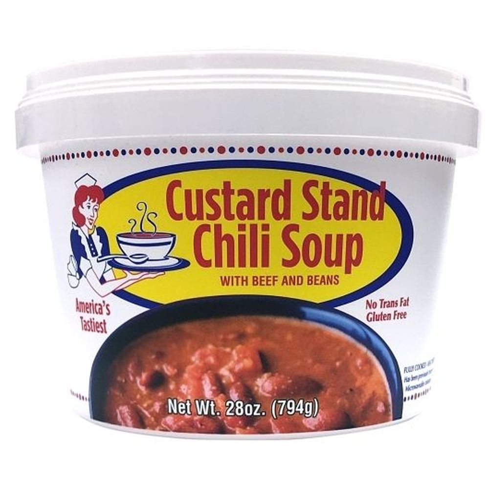 Custard Stand Chili Soup with Beef and Beans, 28 Ounce Tub -- 4 per case