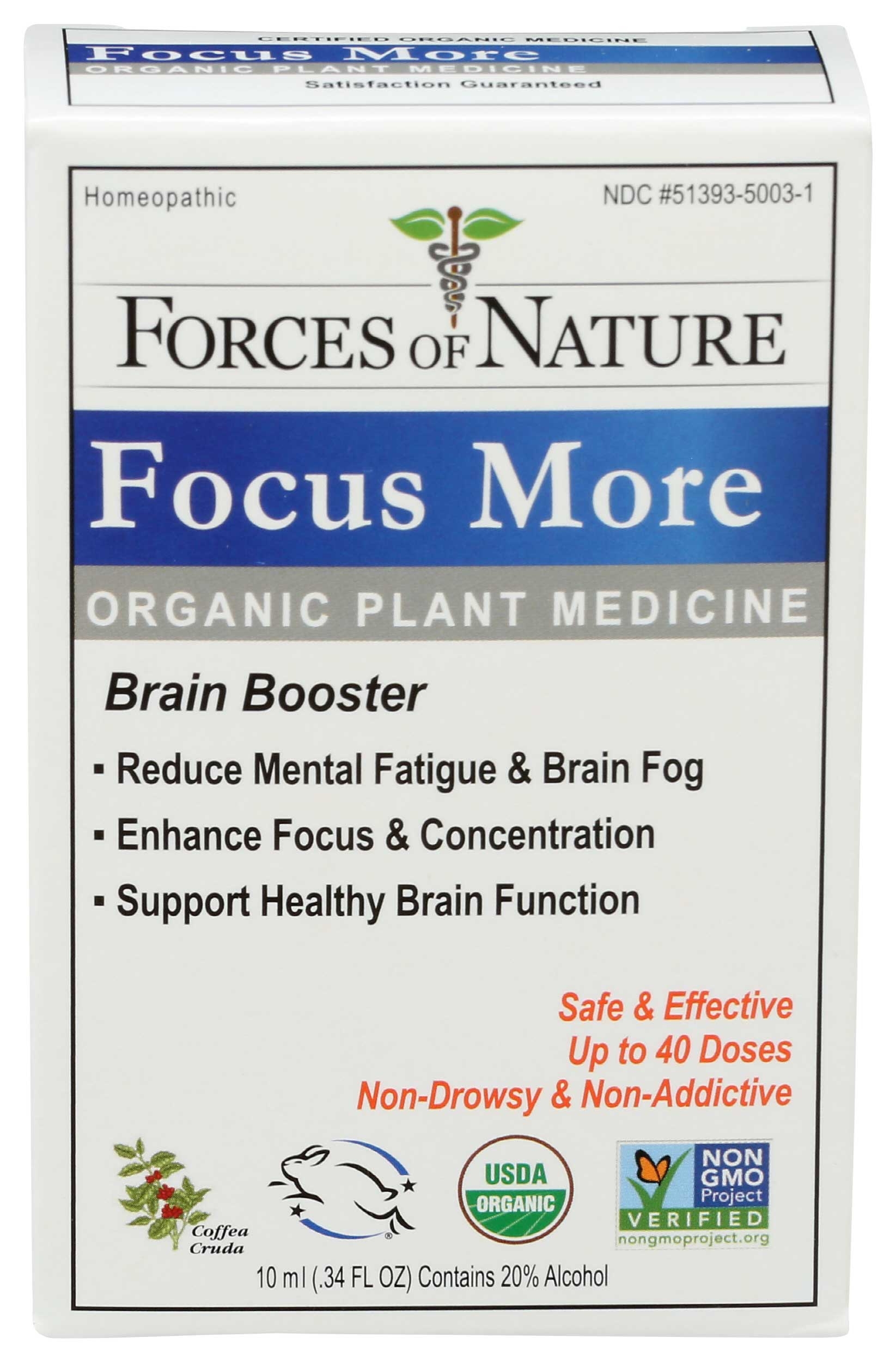 Forces of Nature Focus More Organic Plant Medicine, 10 Milliliter
