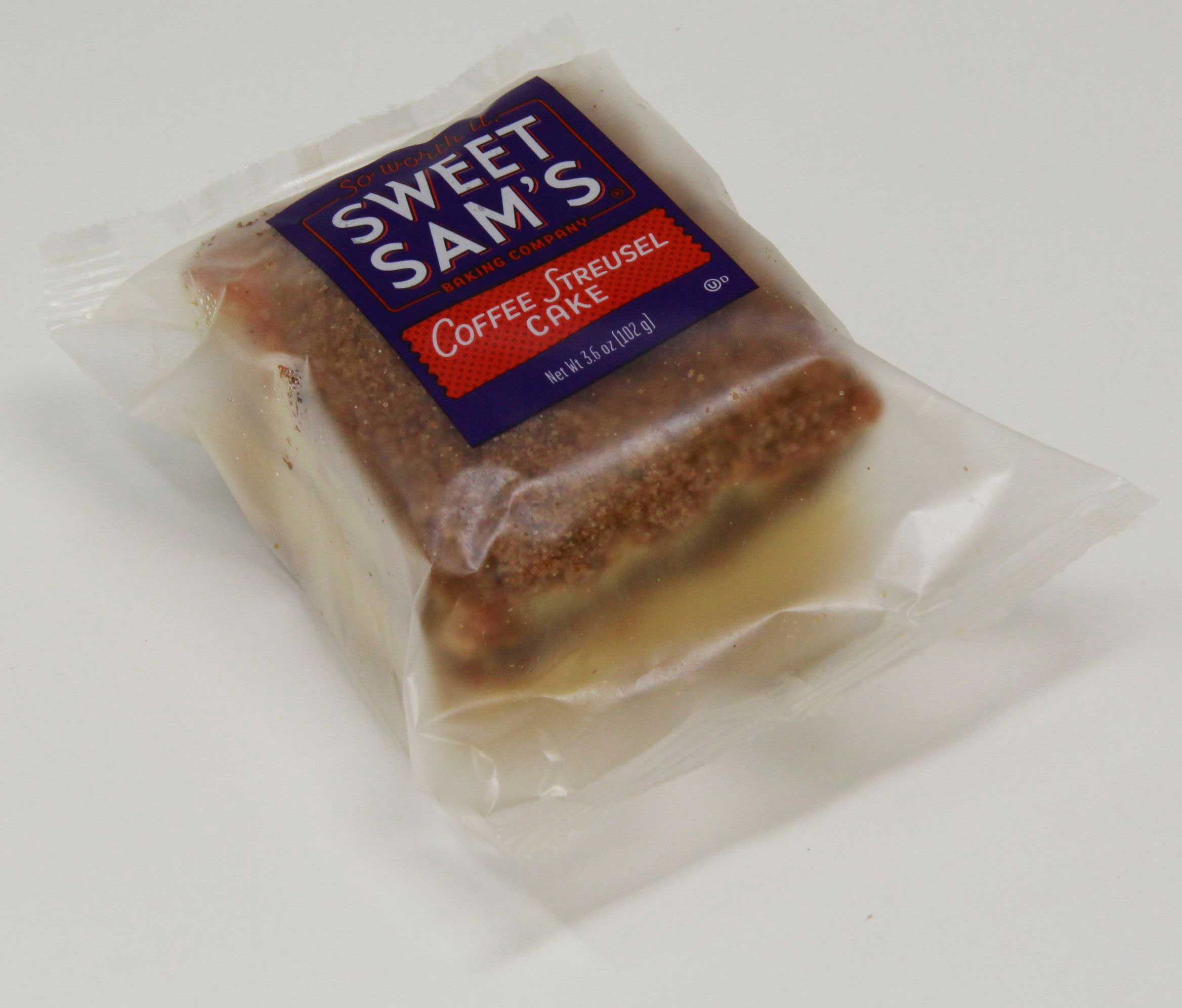 Sweet Sams Individually Wrapped Coffee Streusel Cake -- 12 per case
