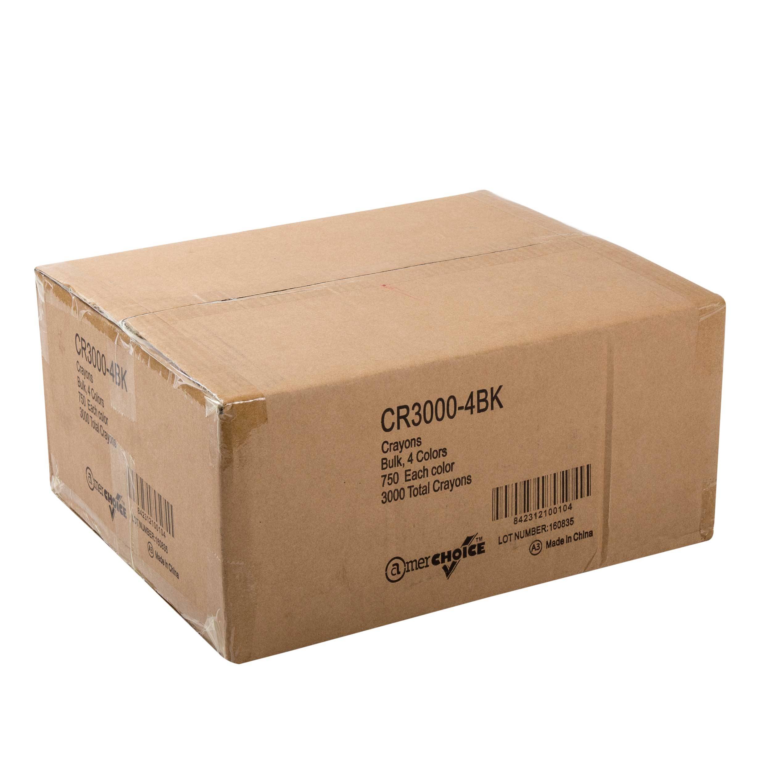 Amerchoice Standard Four Color Crayon -- 3000 per case.