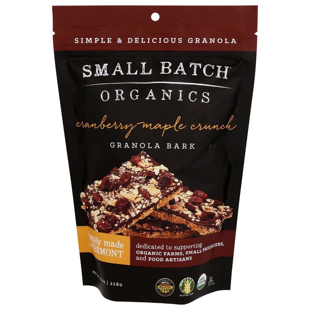 Small Batch Organic Cranberry Maple Crunch Granola Bark, 8 Ounce -- 6 per case