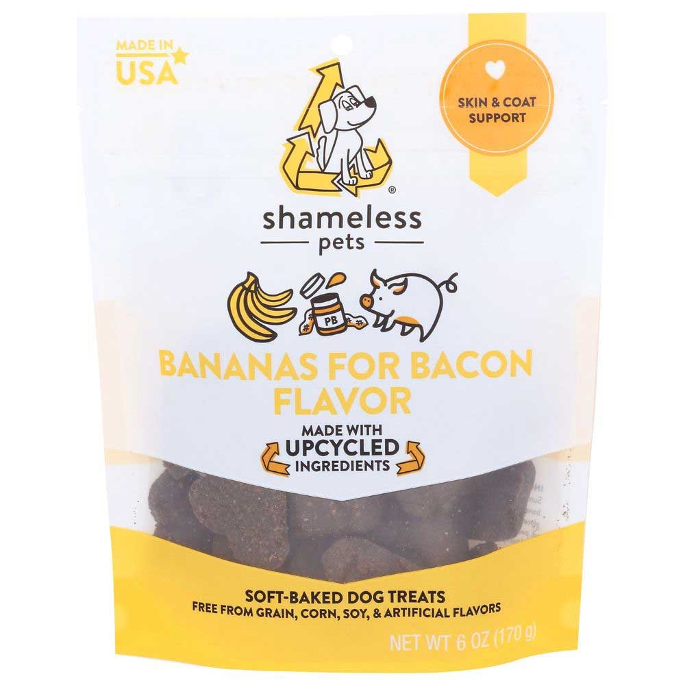 Shameless Bananas for Bacon Soft Baked Dog Treats, 6 Ounce -- 6 per case