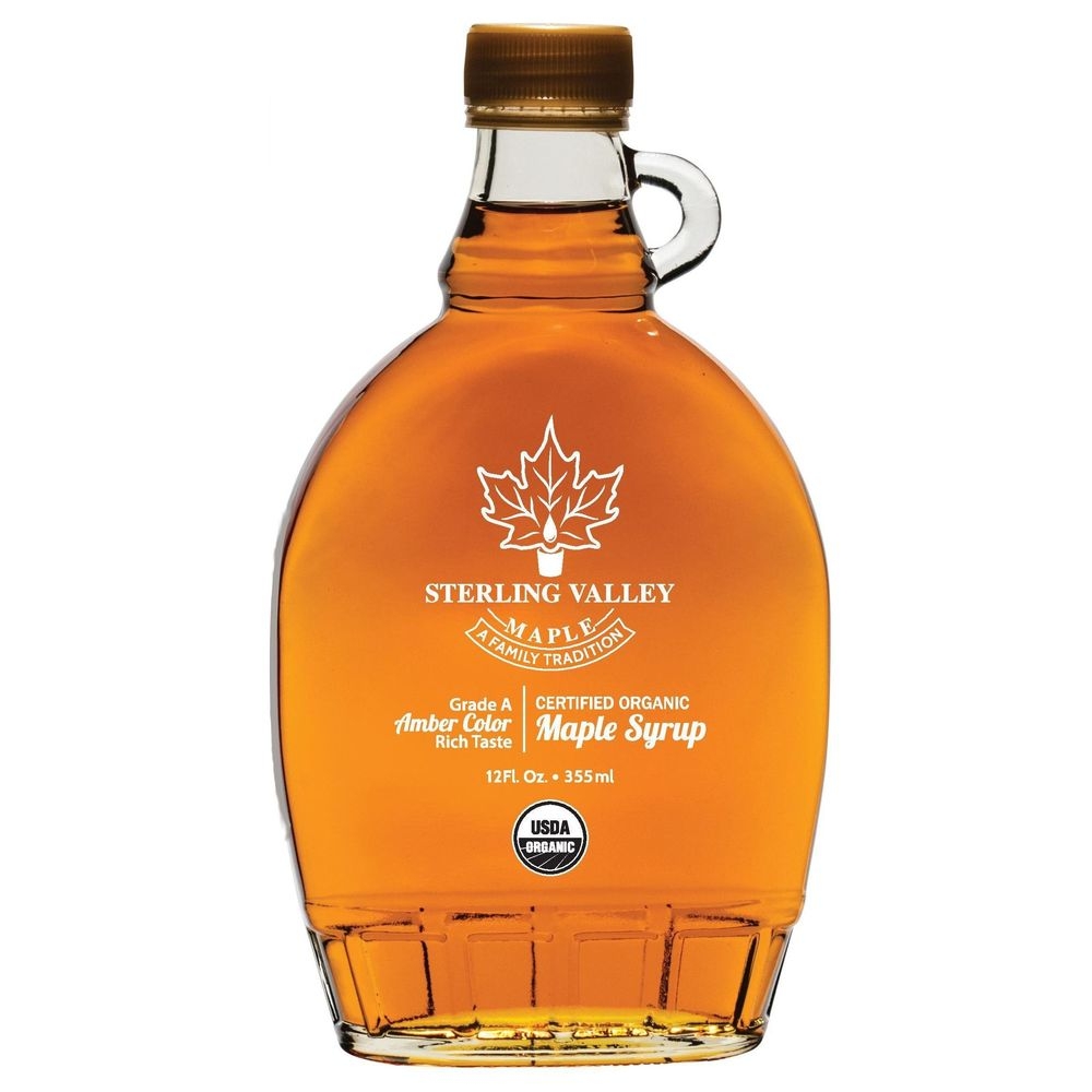 Sterling Valley Organic Amber Color Rich Taste Maple Syrup, 12 Ounce -- 12 per case