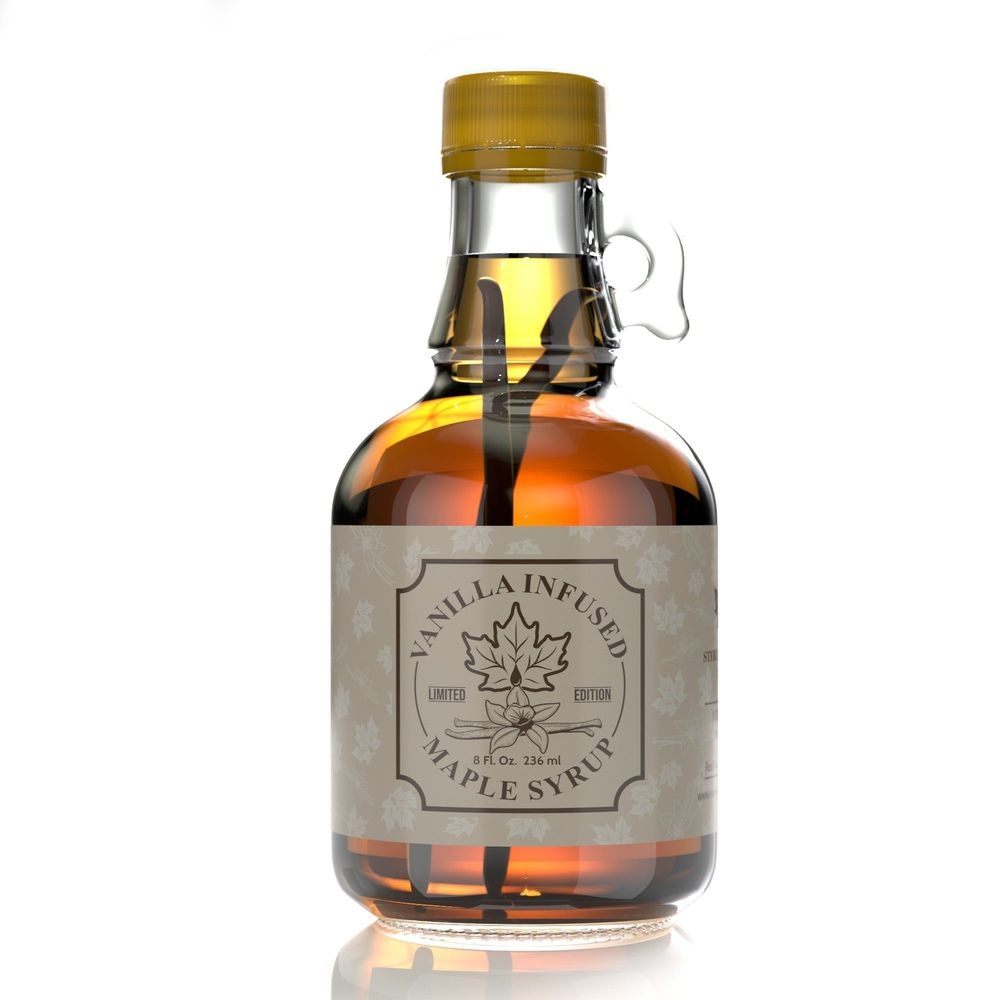 Sterling Valley Vanilla Infused Maple Syrup, 8 Ounce -- 12 per case