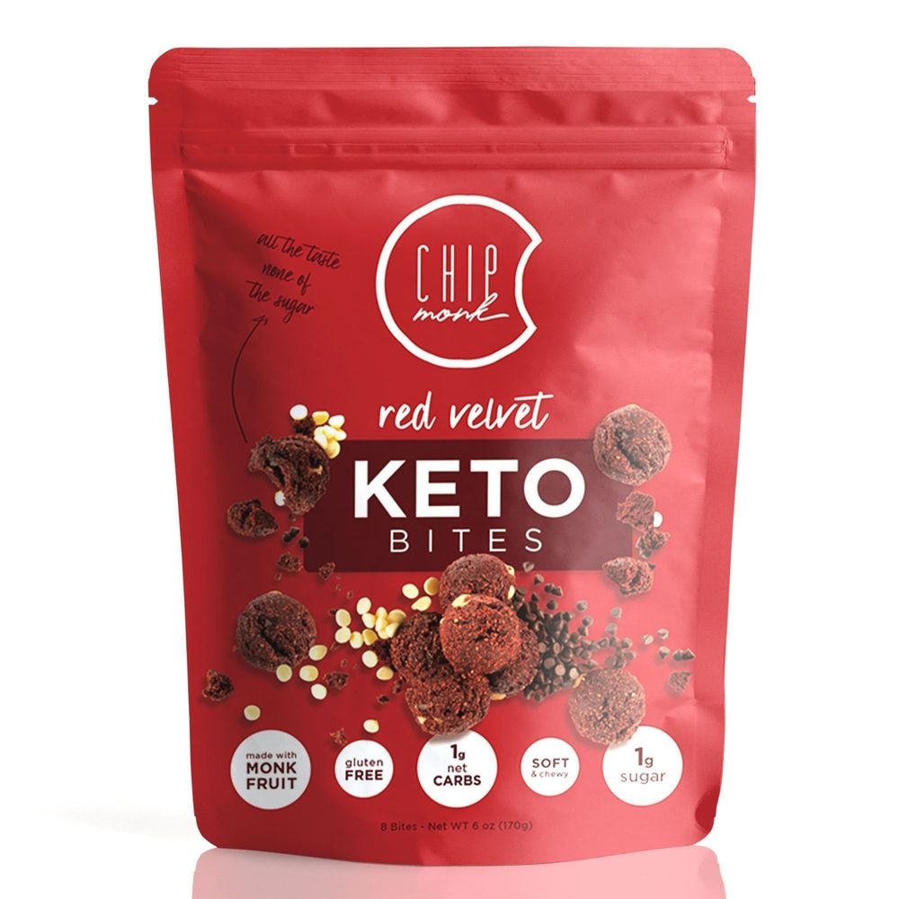 ChipMonk Baking Red Velvet Keto Cookie Bites, 6 Ounce -- 20 per case