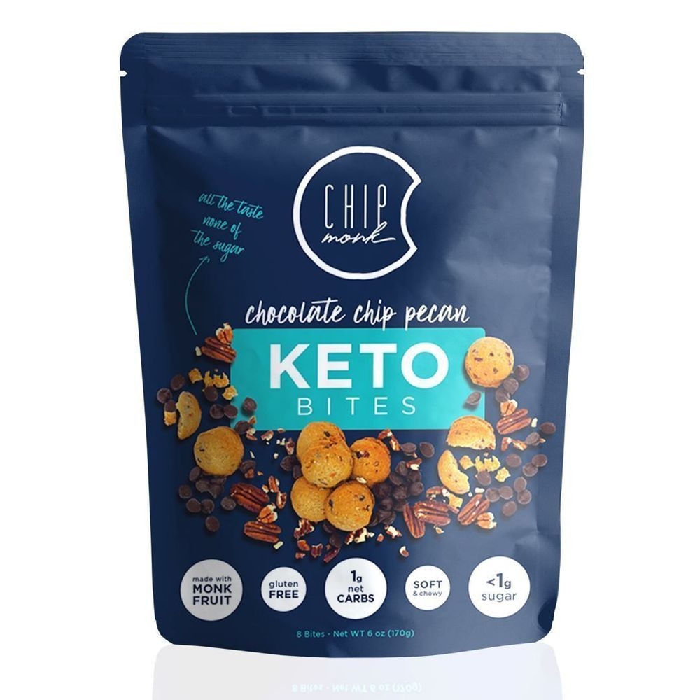 ChipMonk Baking Chocolate Chip Pecan Keto Cookie Bites, 6 Ounce -- 20 per case