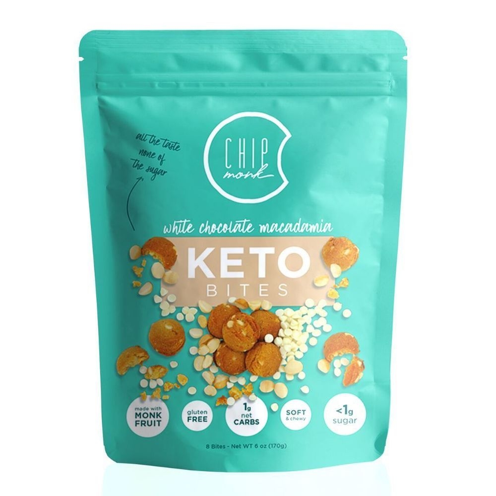 ChipMonk Baking White Chocolate Macadamia Keto Cookie Bites, 6 Ounce -- 20 per case