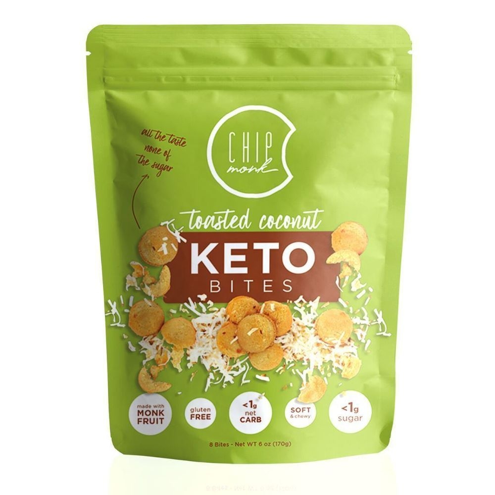 ChipMonk Baking Toasted Coconut Keto Cookie Bites, 6 Ounce -- 20 per case
