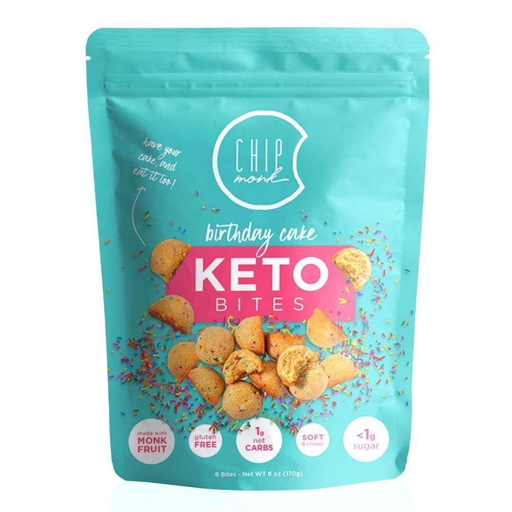 ChipMonk Baking Birthday Cake Keto Cookie Bites, 6 Ounce -- 20 per case