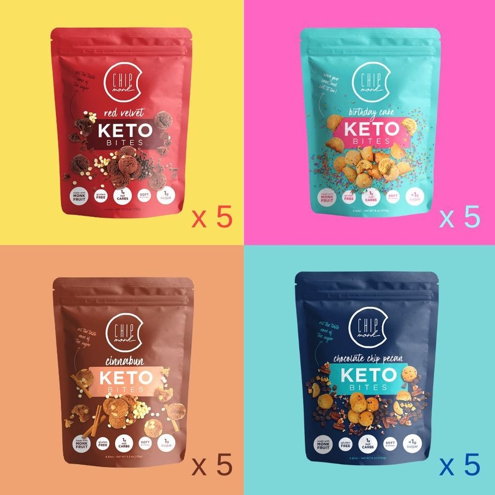 ChipMonk Mixed Flavors Keto Cookie Bites, 6 Ounce -- 20 per case