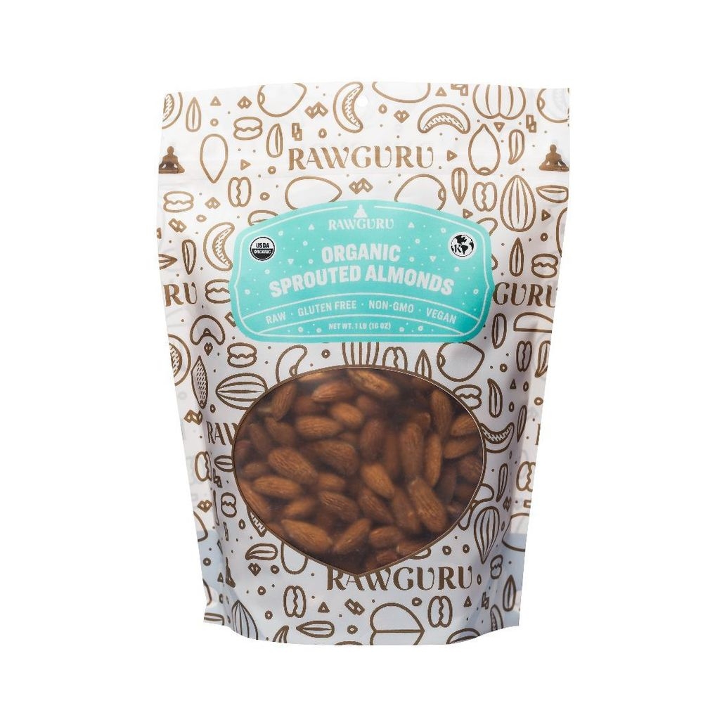 RawGuru Organic Sprouted Almonds, 16 Ounce -- 12 per case