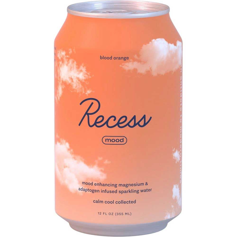Recess Blood Orange Mood Sparkling Water, 12 Fluid Ounce -- 12 per case