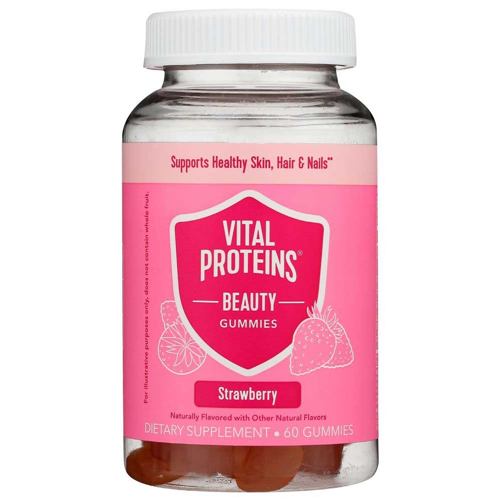 Vital Proteins Strawberry Beauty Gummies Dietary Supplement, 60 count