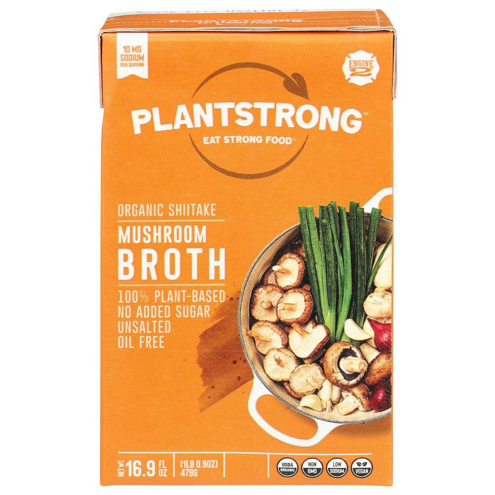 Plantstrong Organic Shitake Mushroom Broth, 16.9 Fluid Ounce -- 6 per case