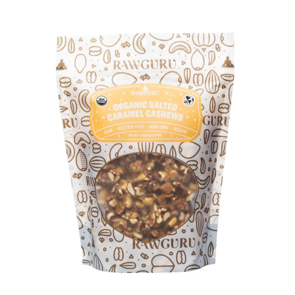 RawGuru Salted Caramel Cashews, 10 Ounce -- 12 per case