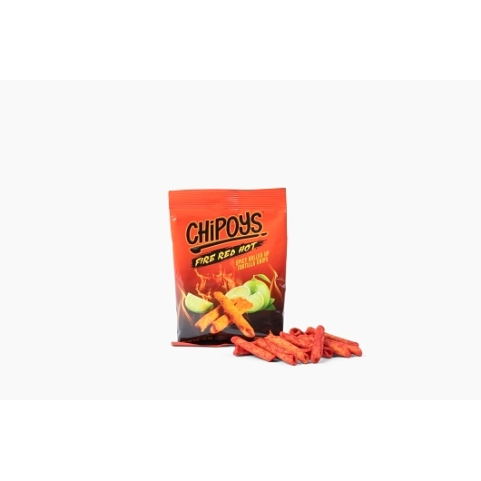 Chipoys Fire Red Hot Spicy Rolled Tortilla Chips, 4 Ounce -- 96 per case