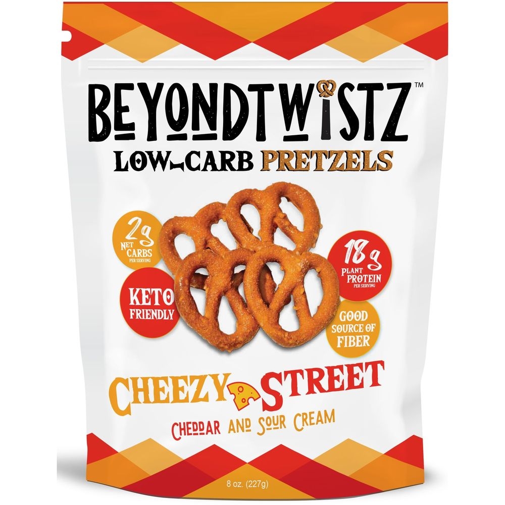 BeyondTwistz Cheezy Street Low Carb Pretzels, 8 Ounce -- 12 per case