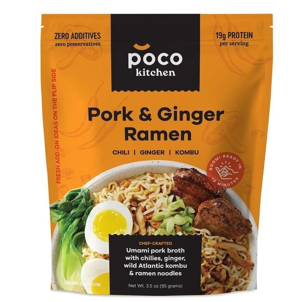 Poco Kitchen Pork and Ginger Ramen Noodle, 3.5 Ounce -- 10 per case