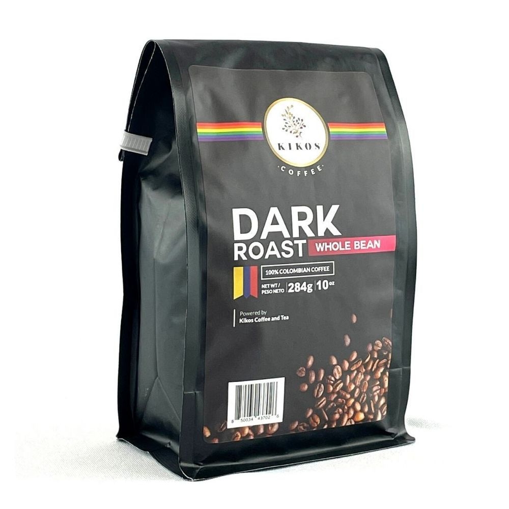 Kikos Dark Roast Whole Bean Columbian Coffee, 10 Ounce -- 10 per case