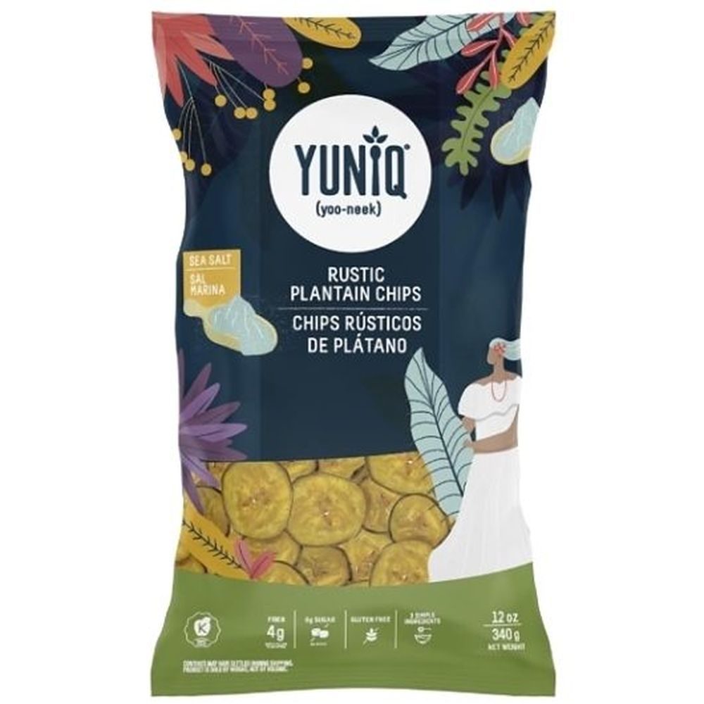 Yuniq Rustic Sea Salt Cut Plantains Chips, 340 Gram -- 6 per case
