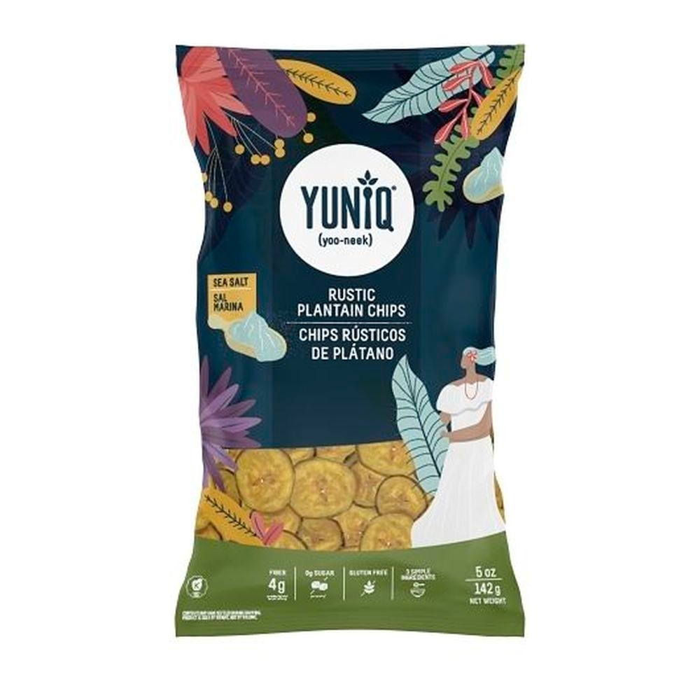Yuniq Rustic Sea Salt Cut Plantains Chips, 30 count