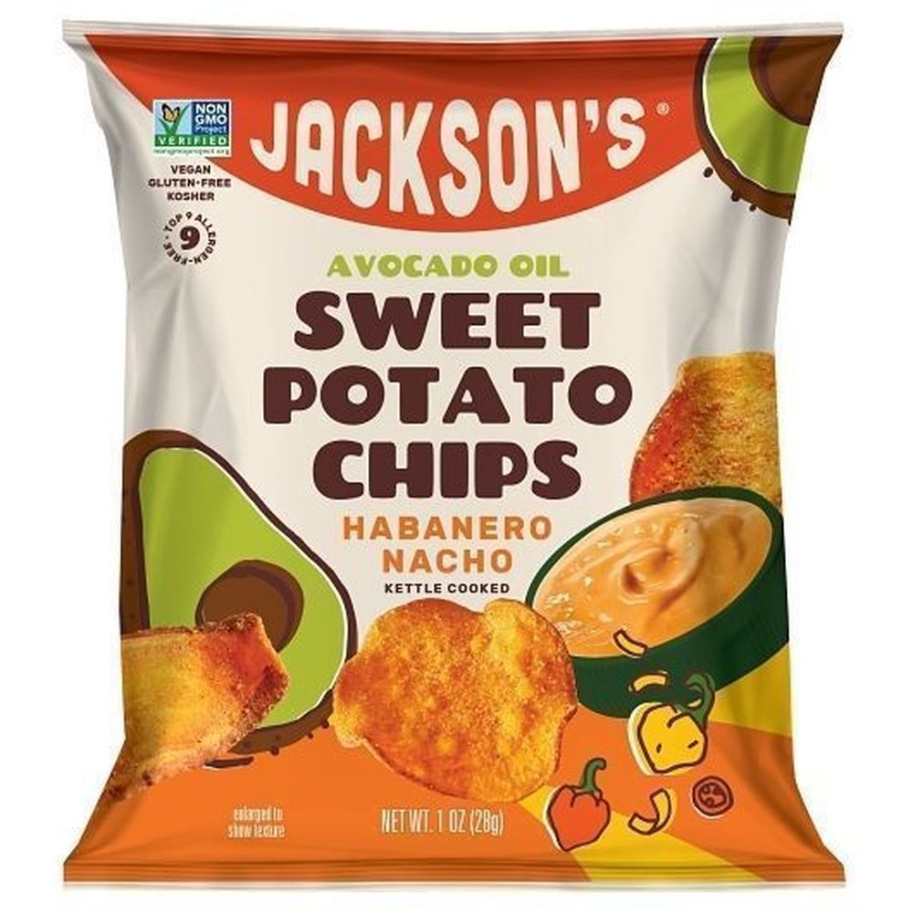Jacksons Habanero Nacho Sweet Potato Chips in Avocado Oil, 1 Ounce -- 50 per case