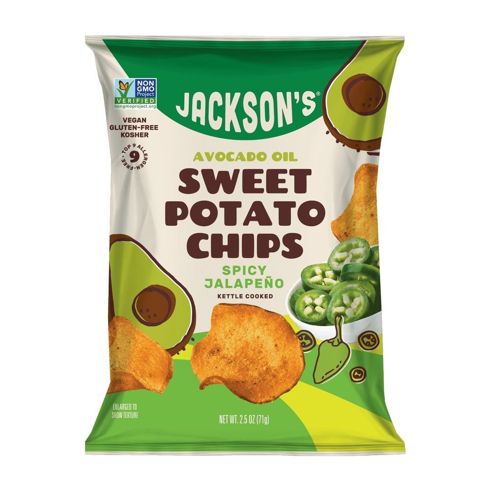 Jacksons Spicy Jalapeno Sweet Potato Chips in Avocado Oil, 2.5 Ounce -- 8 per case