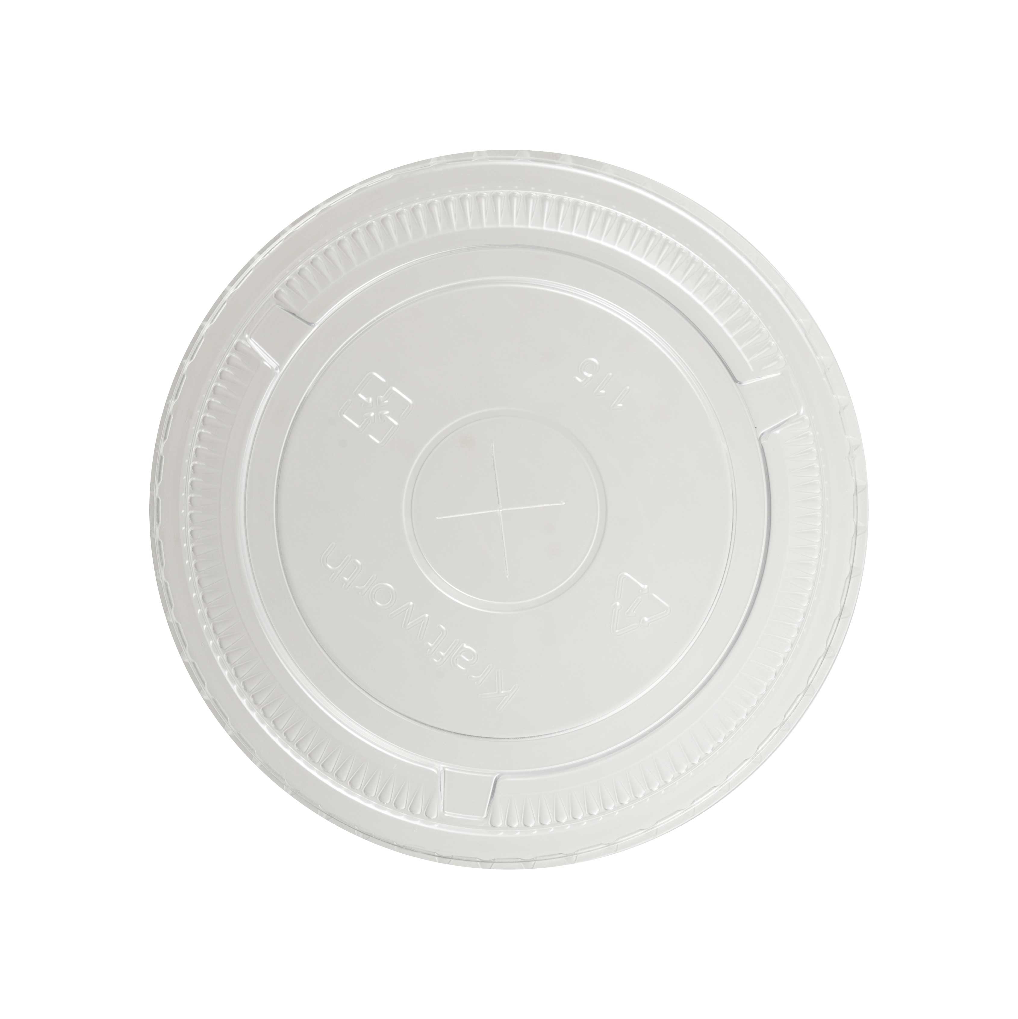 Kraftworth 105 Millimeter Clear Flat Lid for 32 Ounce Paper Cold Cups, 100 Count -- 1000 per case