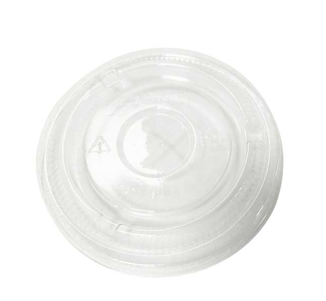 Kraftworth 90 Millimeter Clear Flat Lid for 12-22 Ounce Paper Cold Cups, 100 Count -- 1000 per case