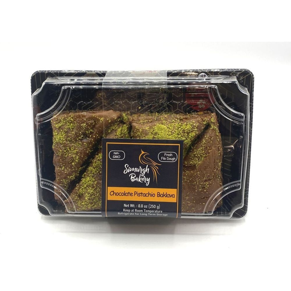 Simurgh Bakery Chocolate Baklava Triangles, 4 count -- 24 per case
