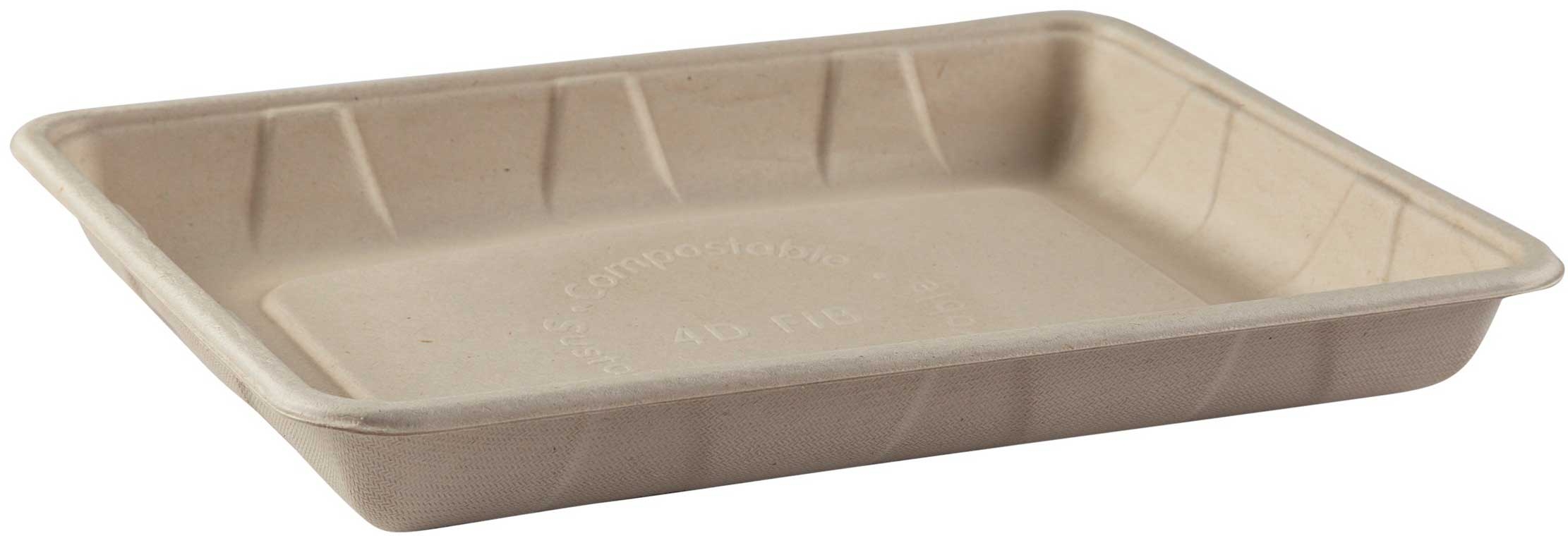 Primeware Tan Fiber Tray, 9.4 x 6.9 x 1.2 inch -- 250 per case.