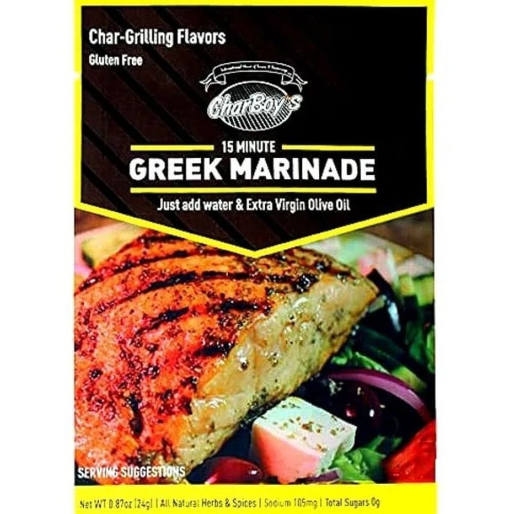 Charboys 0.84 Ounce All In One Combo Char-Grilling Flavors Greek Marinade, 6 count