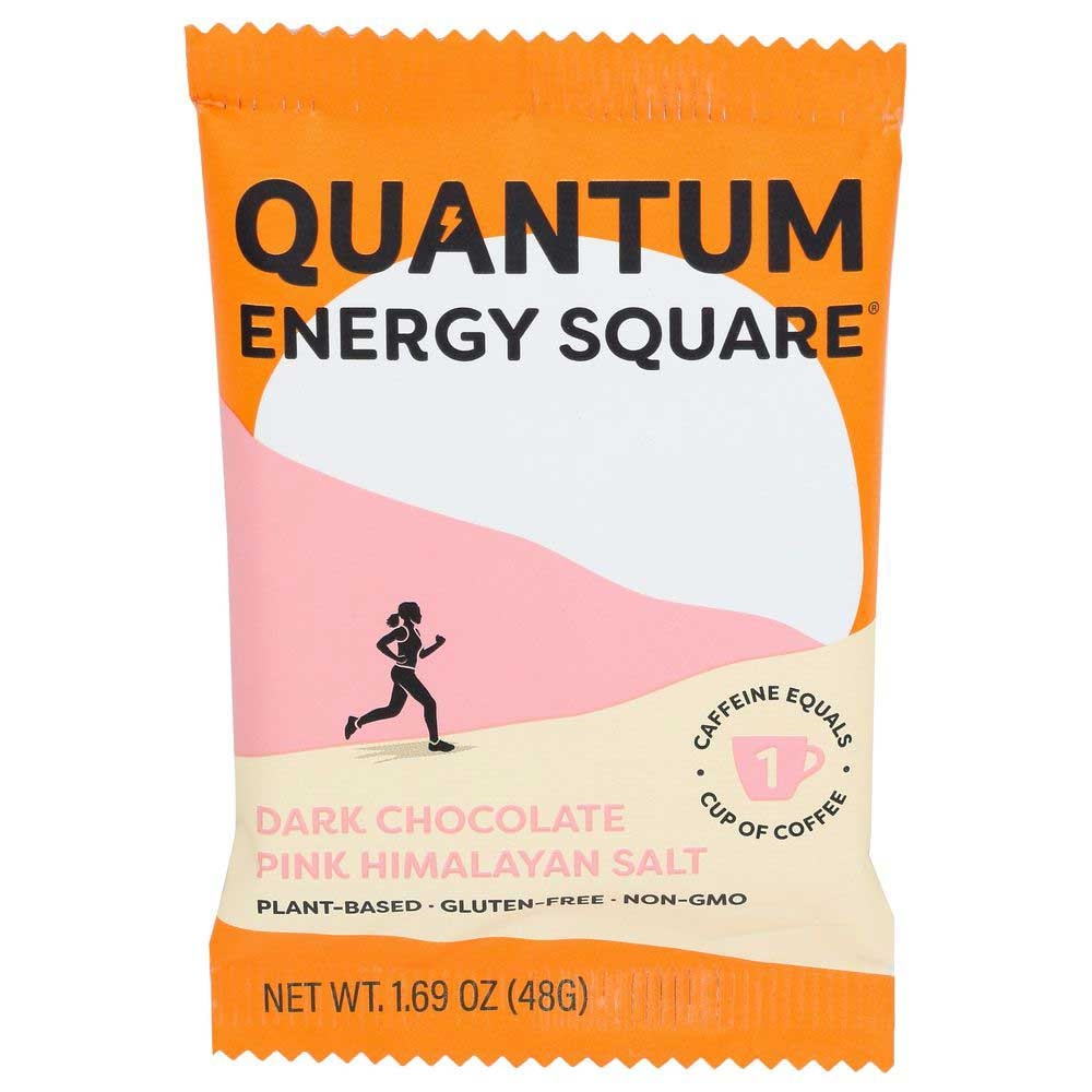 Quantum Energy Squares Dark Chocolate Pink Himalayan Salt Bar, 1.69 Ounce -- 8 per case