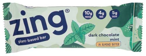 Zing Dark Chocolate Sunflower Mint Nutrition Bar, 1.76 Ounce -- 12 per case.
