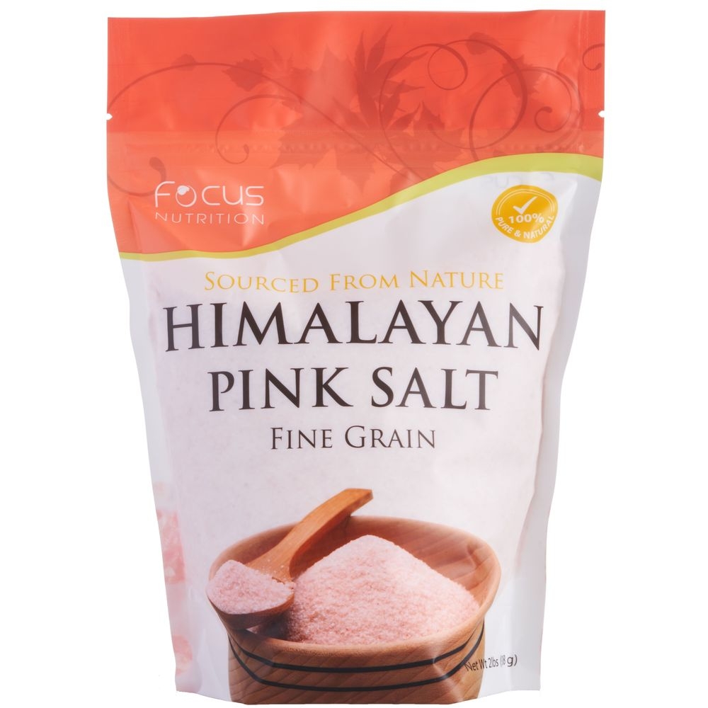 Focus Nutrition Fine Grain Himalayan Pink Salt, 2 Pound Zip Lock Bag