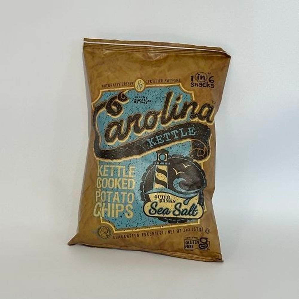 Carolina Outer Banks Sea Salt Kettle Cooked Potato Chips, 2 Ounce -- 20 per case