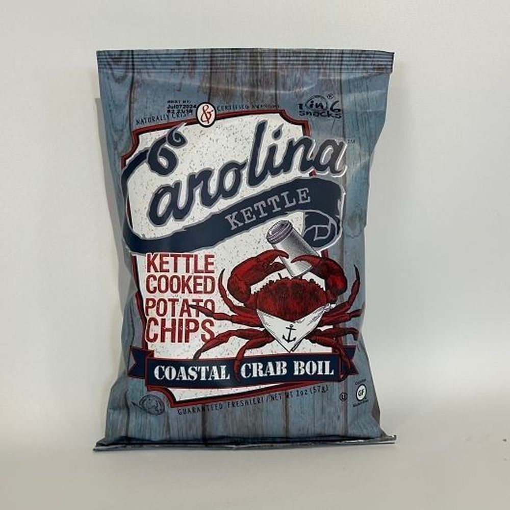 Carolina Coastal Crab Boil Kettle Cooked Potato Chips, 2 Ounce -- 20 per case