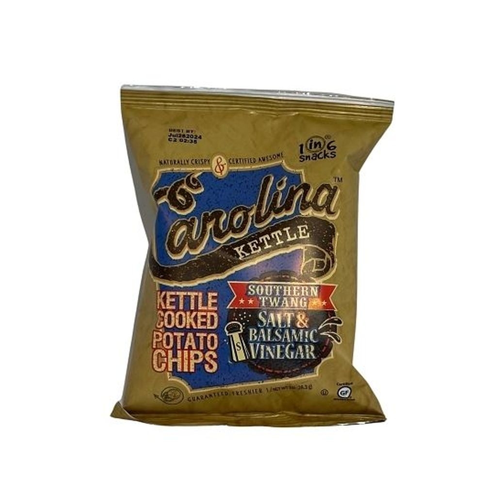 Carolina Kettle Salt and Balsamic Vinegar Flavored Kettle Cooked Potato Chips, 1 Ounce -- 28 per case