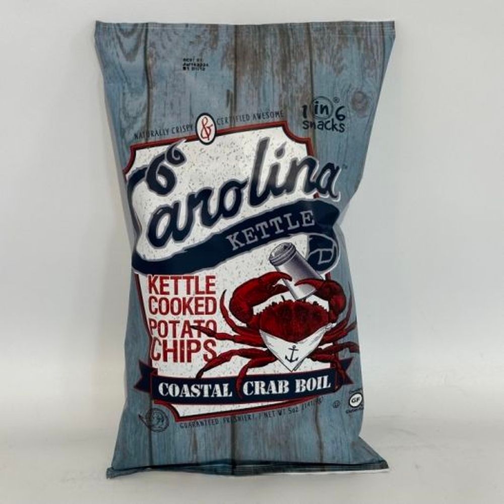 Carolina Coastal Crab Boil Flavored Kettle Cooked Potato Chips, 5 Ounce -- 14 per case