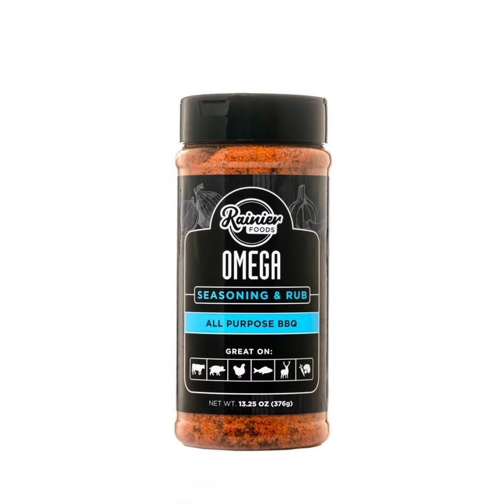 Rainier Foods Omega All Purpose BBQ Seasoning and Rub, 13.25 Ounce -- 6 per case