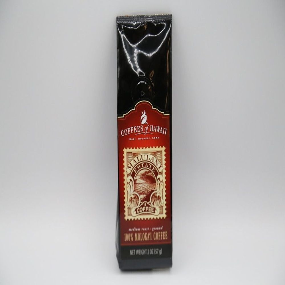 Coffees Of Hawaii Molokai Malulani Estate 100 Percent Hawaiian Ground Coffee, 2 Ounce -- 20 per case