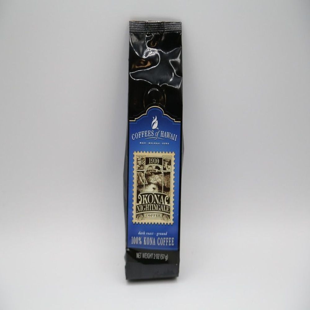 Coffees Of Hawaii Kona Nightingale 100 Percent Hawaiian Ground Coffee, 2 Ounce -- 20 per case