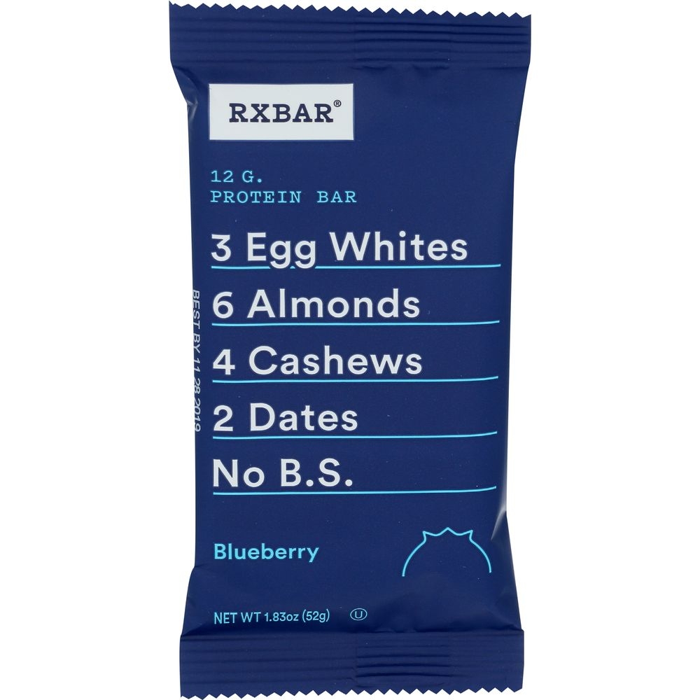 Rxbar Blueberry Protein Bar, 1.83 Ounce -- 12 per case.