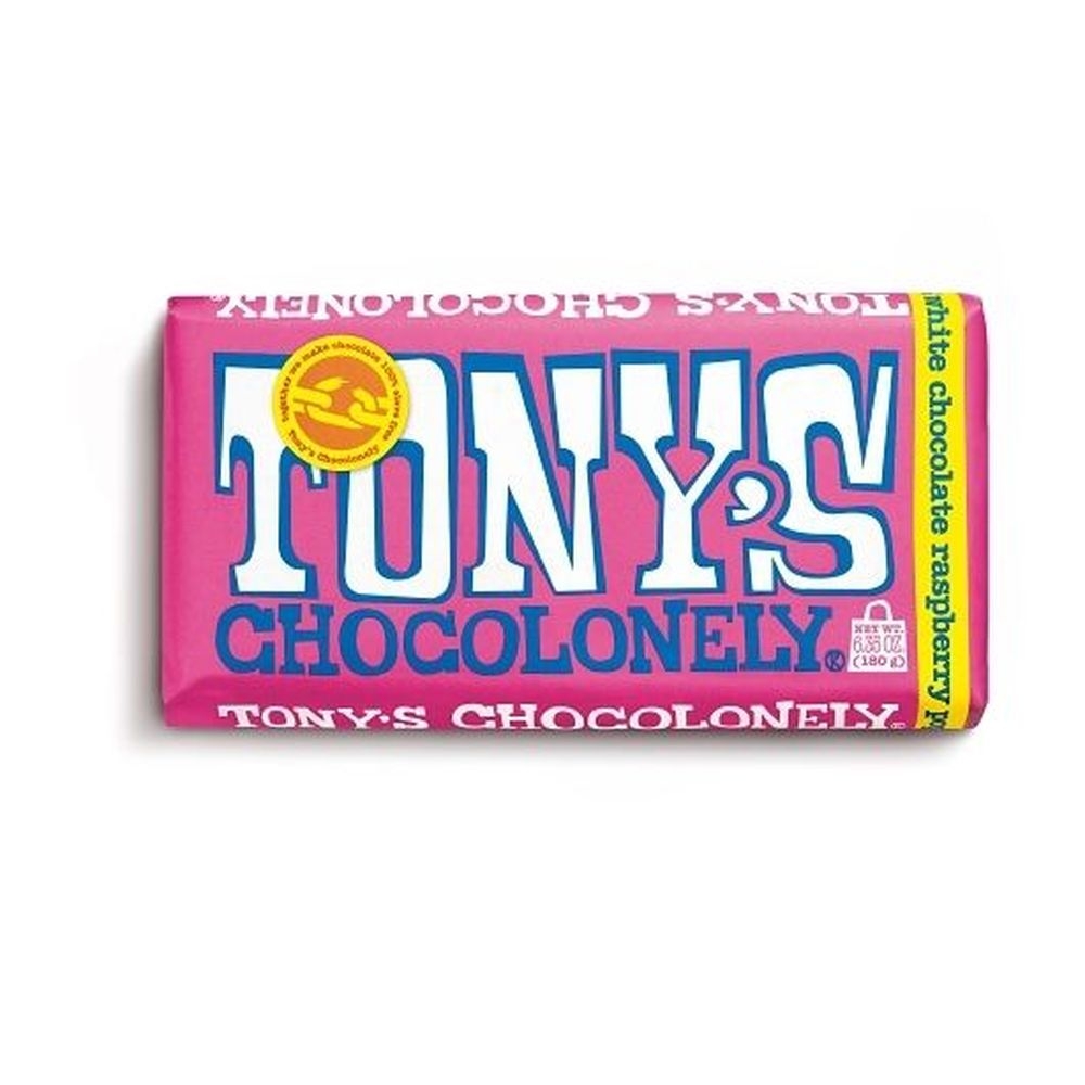 Tonys Chocolonely White Raspberry Popping Candy, 6.35 Ounce -- 15 per case