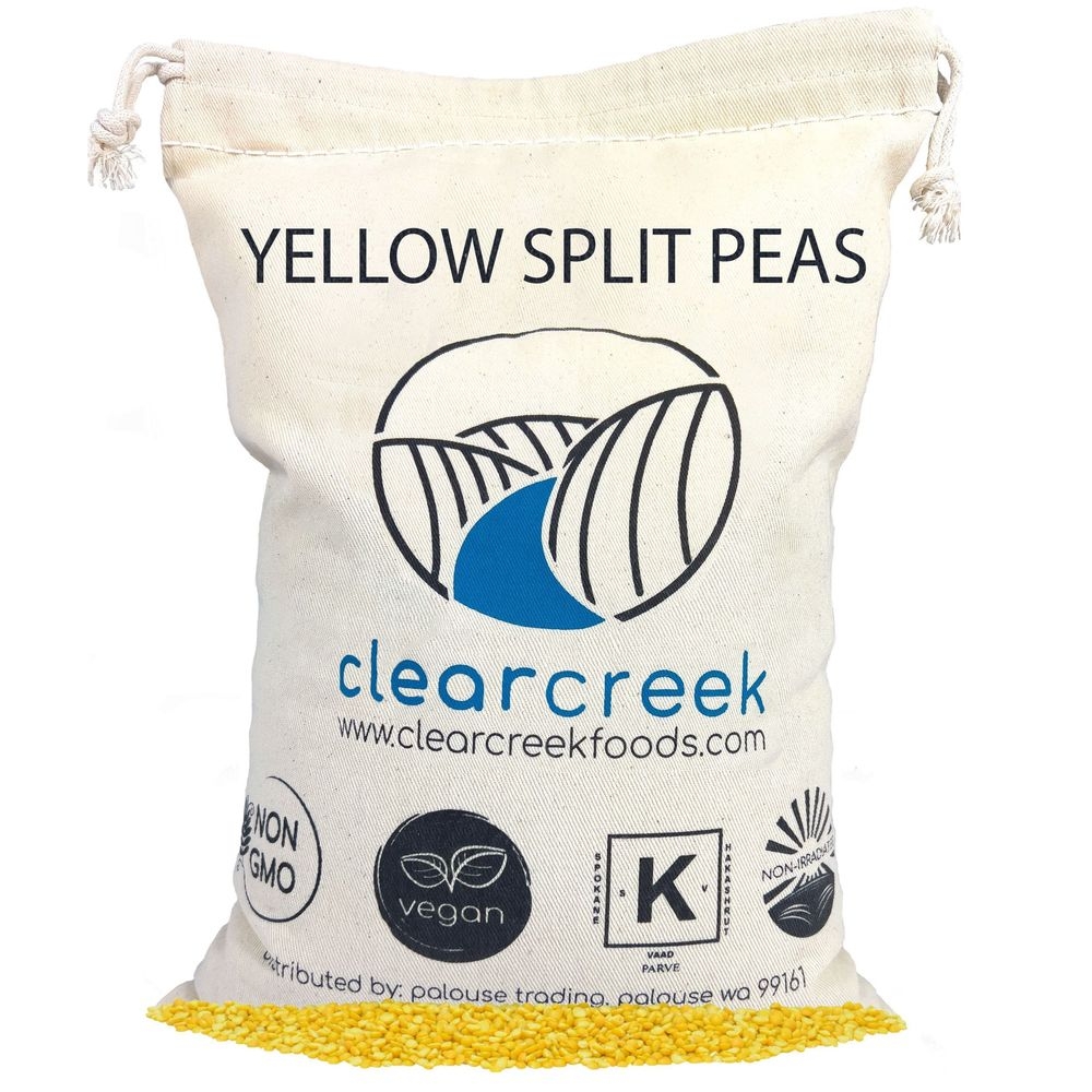 Clear Creek Yellow Split Peas, 4 Pound Resealable Bag