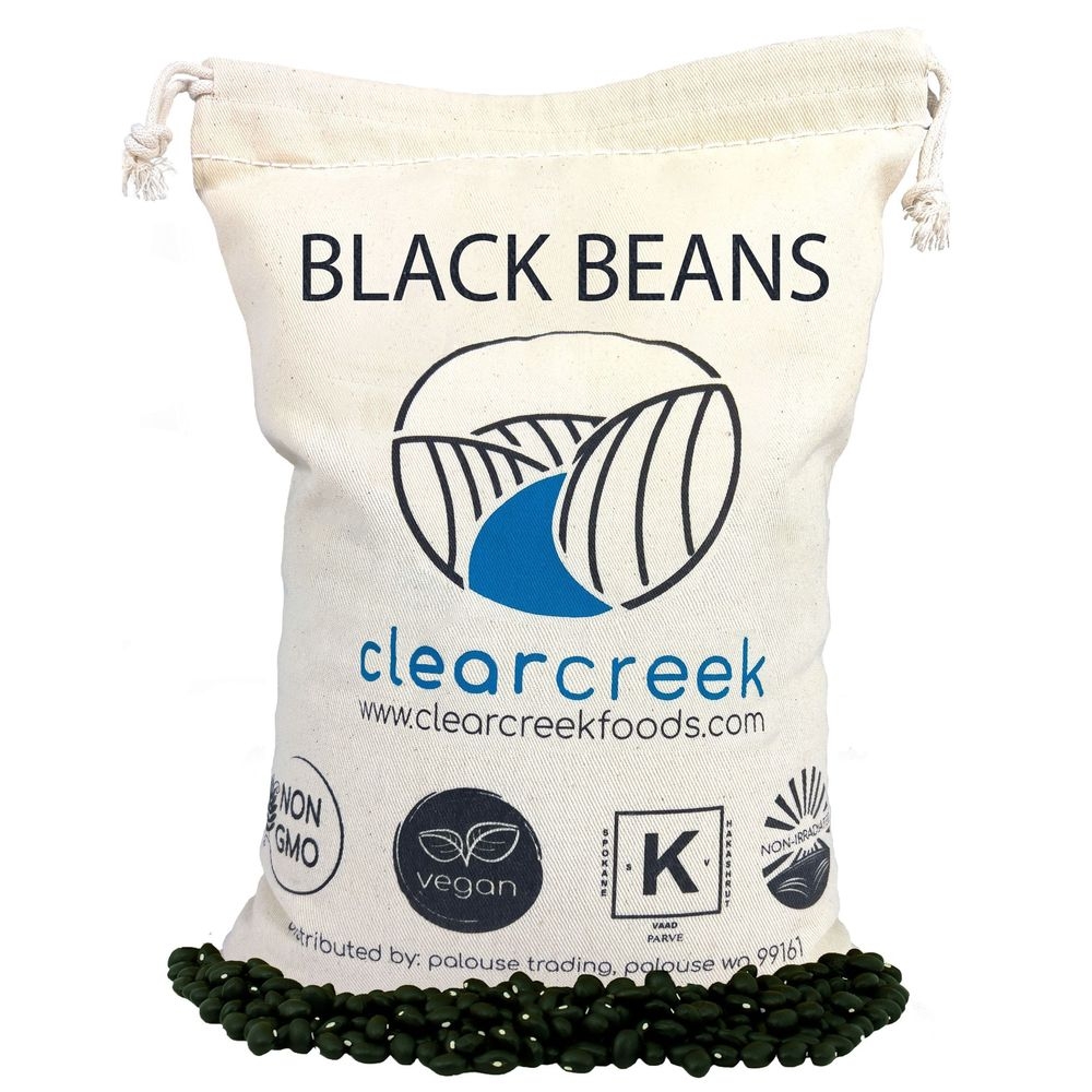 Clear Creek Black Beans, 4 Pound Resealable Bag
