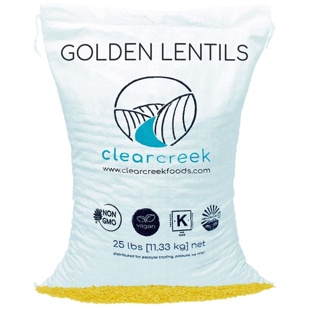 Clear Creek Golden Lentils, 25 Pound