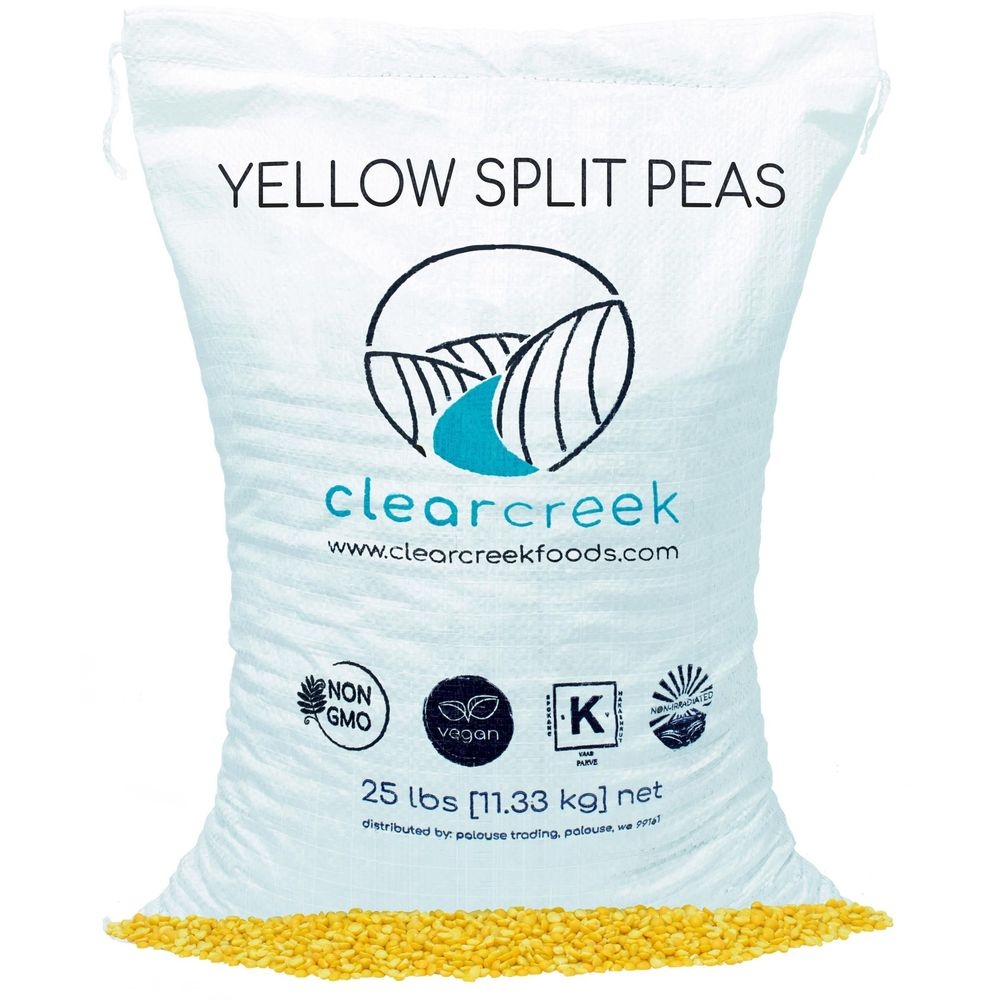 Clear Creek Yellow Split Peas, 25 Pound