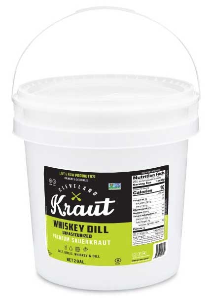 Cleveland Kraut Whiskey Dill Sauerkraut, 2 Gallon