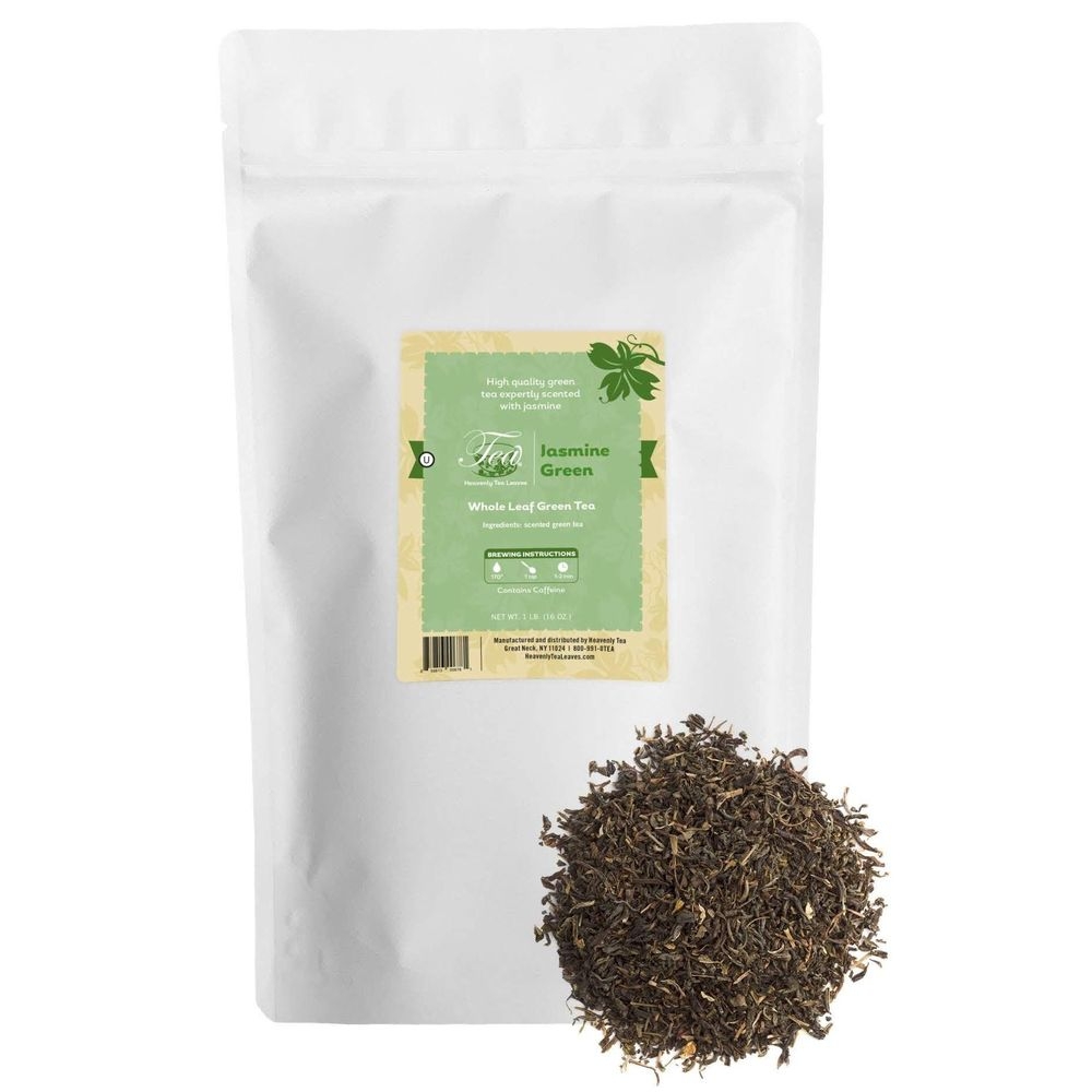 Heavenly Tea Leaves Jasmine Green Loose Leaf Green Tea, 16 Ounce